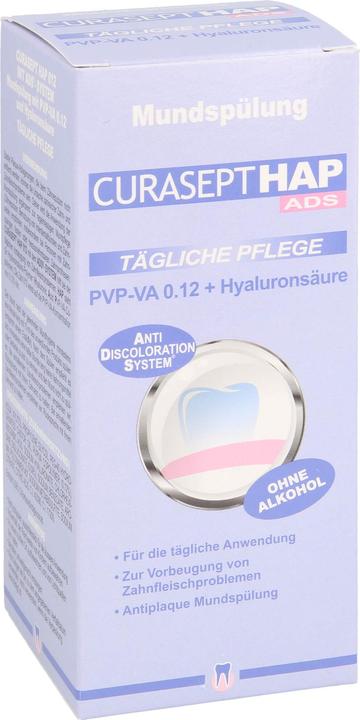 Actual product image Curasept HAP012 PVP-VA 0.12 + Hyaluron Mouthwash, 200 ml FLA (200 ml, Mouthwash)
