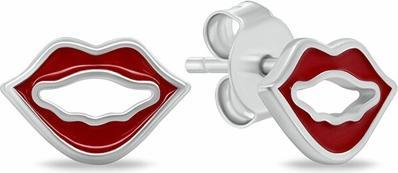 Actual product image Brilio Silver - Silver heart earrings with zircons EA1065W