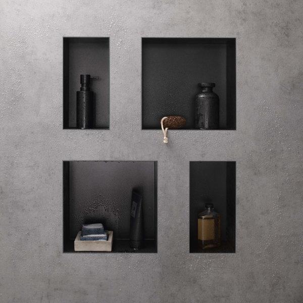 Produktbild hansgrohe HG Wandnische XtraStoris Minimalistic m offen. Ra 300x150x100mm mattschwarz