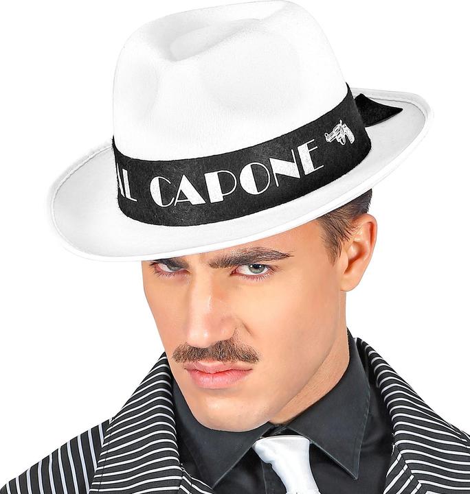 Image du produit Widmann Chapeau blanc de gangster Al Capone en feutre