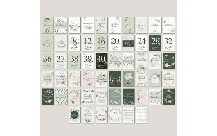 Image du produit Eulentaler Cartes d'étapes de la grossesse Plantes