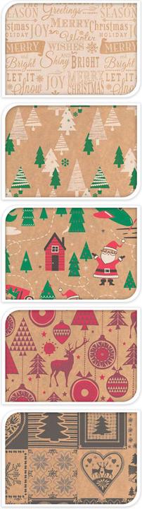 Produktbild No Name Geschenkpapier Kraft Set (Geschenkband, 11 x)
