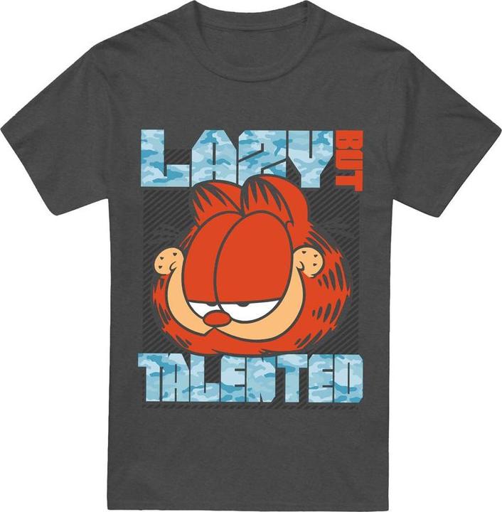 Actual product image Garfield Unisex Adult Lazy But Talented T-Shirt (XXL)