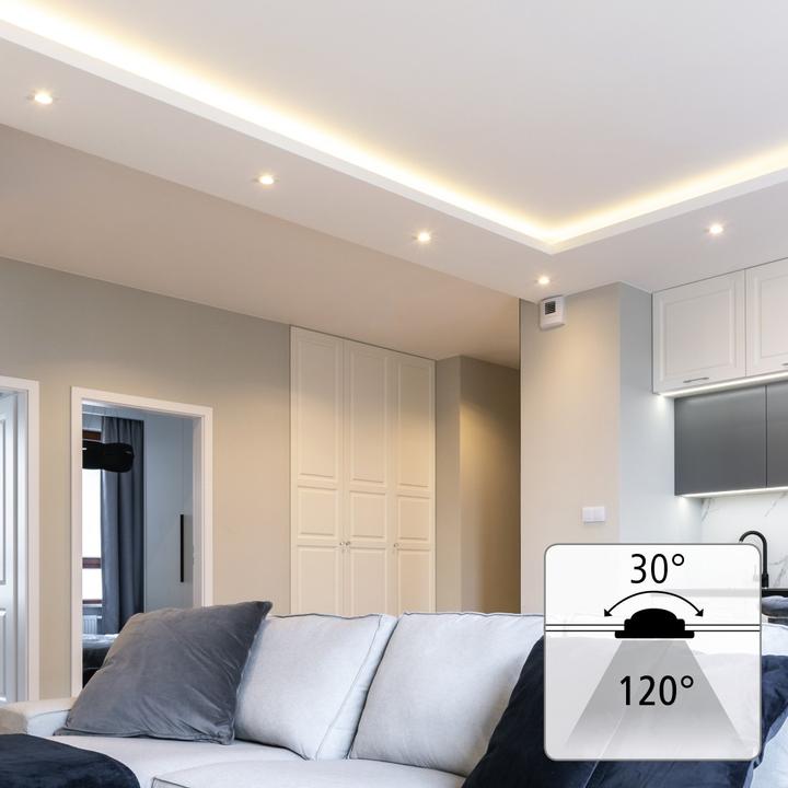 Produktbild Hama WLAN LED-Einbauspot, 5W, per Sprache/App steuern, verstellbar, Weiss (380 lm)