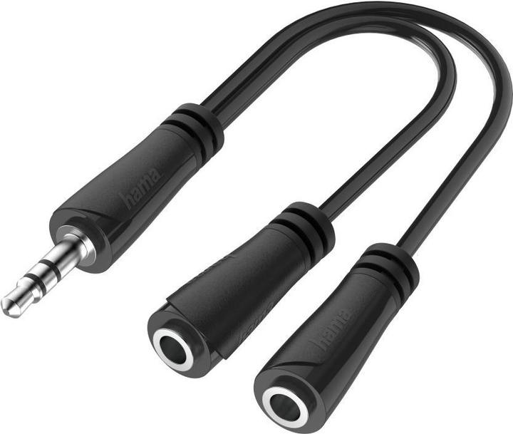 Produktbild Hama Audio-Splitter, 3,5-mm-Klinke-Stecker - 2x 3,5mm-Klinke-Buchse, Stereo (0.15 m)