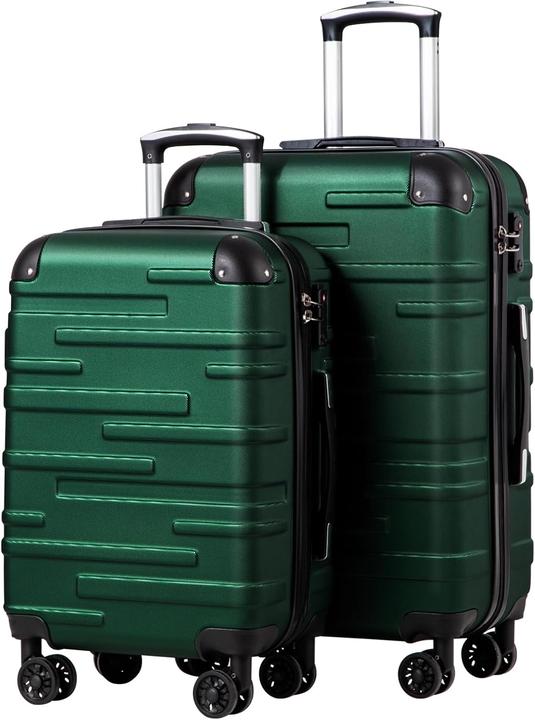 Actual product image Coolife 2-teiliges Hartschalen-Reisekofferset (S + M) (60 l, Hand luggage (up to 50 litres), M (50 - 90l))