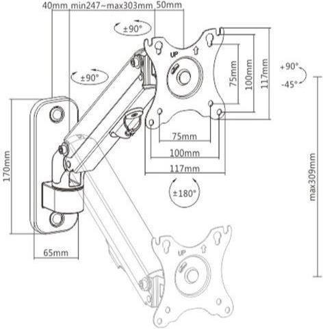 Immagine prodotto Gembird MA-WA1-01 (Muro, 27")