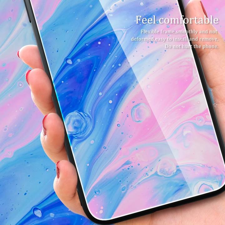 Actual product image König Design Case Mobile Protection for Apple iPhone 12 13 14 Pro Max mini Plus Case Glass Cover (Apple iPhone XR)