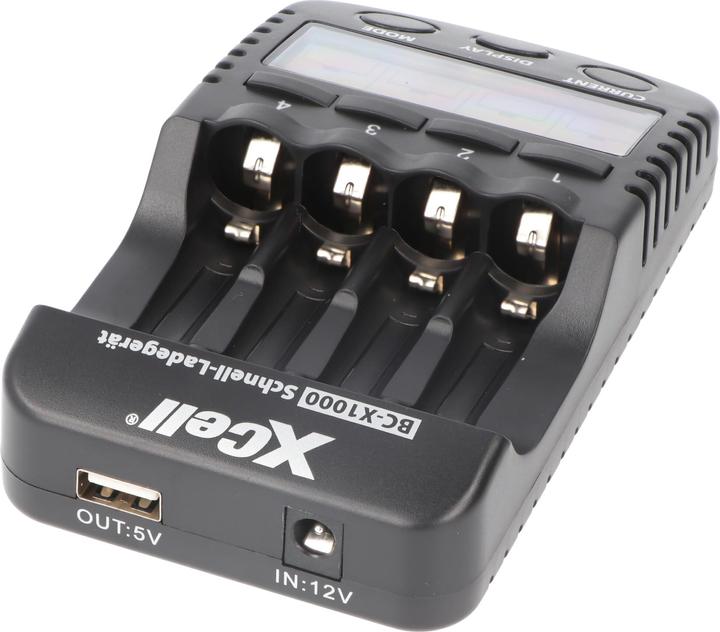 Immagine prodotto XCell Caricatore rapido BC-X1000 LCD digitale (2 pz., AA, AAA, Caricabatterie senza batteria)