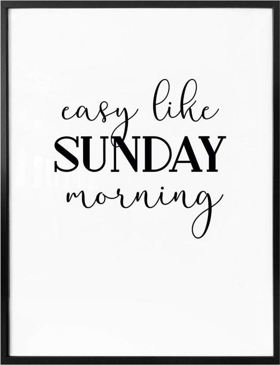 Produktbild Trenddeko Easy like Sunday morning (30 x 40 cm)