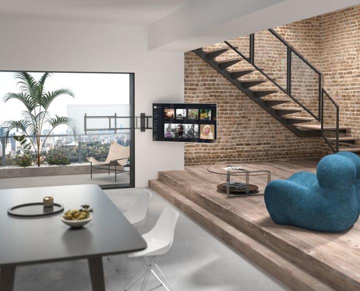 Actual product image equip Motorized TV Swing Mount Bracket (Wall, 75", 50 kg)