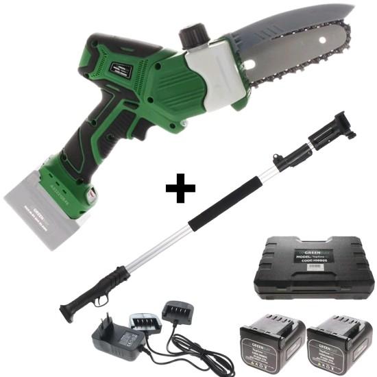 Actual product image GreenBay 2X16.8 V 2 Ah cordless pole pruner