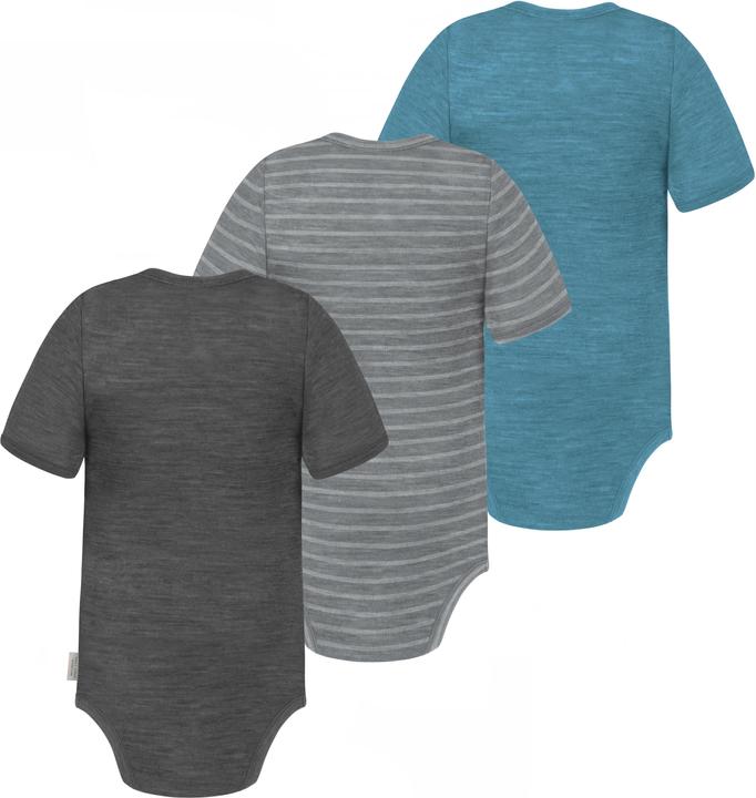 Actual product image Normani Set of 3 baby merino bodysuit short sleeves "Tauranga" - 9295 (62)