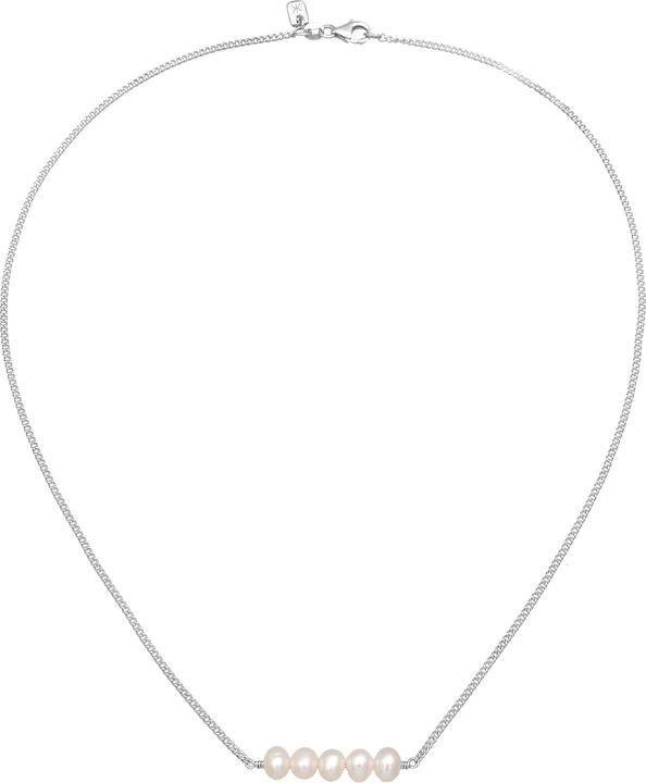 Image du produit Kuzzoi Collier hommes perles d'eau douce élégant 925 argent (Argent sterling 925, Perles de culture d'eau douce, 45 cm)