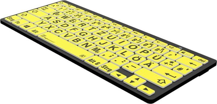 Actual product image Logickeyboard XL-Print Black on Yellow dt. (PC/BT) (DE, Wireless)