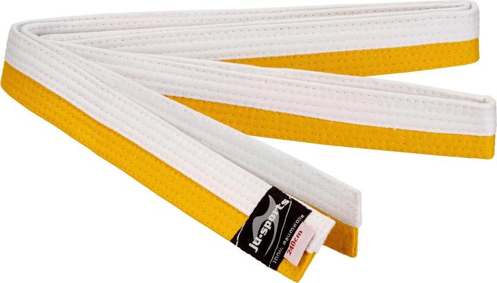 Produktbild Ju-Sports Budogürtel weiss/gelb (halb/halb)