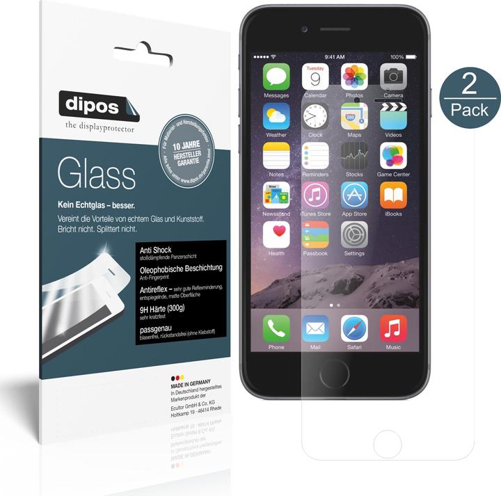 Immagine prodotto Dipos Pellicola Protettiva Anti-Shock (1 Pezzo/i, Apple iPhone 6s, Apple iPhone 6)