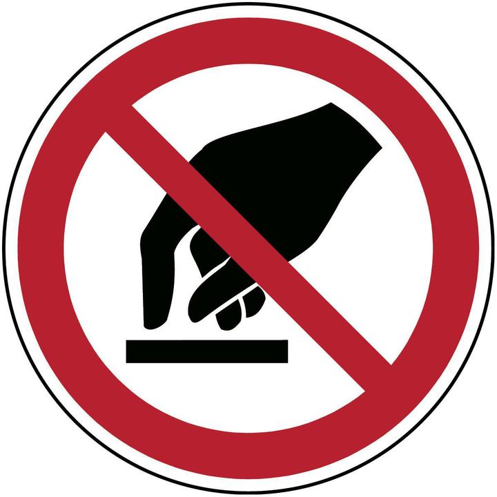 Actual product image Brady ISO safety sign - No touching