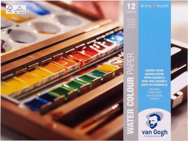 Produktbild Van Gogh Aquarellblock 18 x 24 cm, 12 Blatt (18 x 24 cm, Harter Einband)