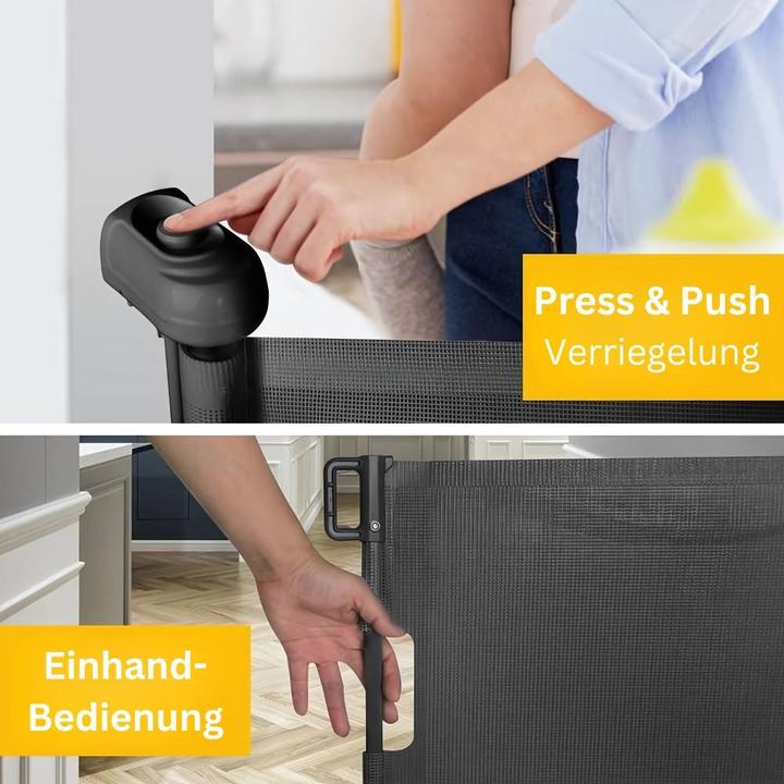 Produktbild Milkii ausziehbares Türschutzgitter / Treppenschutzgitter, bis 300 cm - schwarz