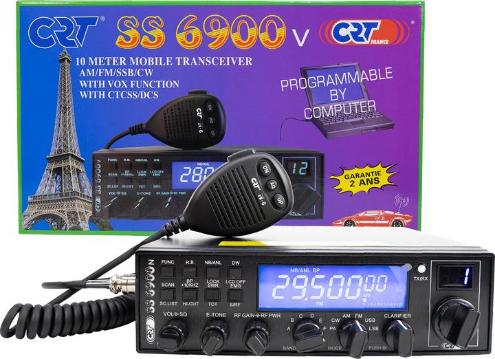 Actual product image CRT Alpha Amateur radio CRT SS 6900 VOX CB, AM, FM, USB, SSB, CW, PA, 28-29.7 MHz, ASQ, RF Gain, Roger Beep