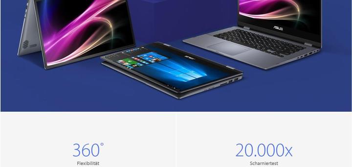 Actual product image ASUS VivoBook Flip 14 TP412FA-EC206T (14", Intel Core i5-8265U, 8 GB, 512 GB, CH)