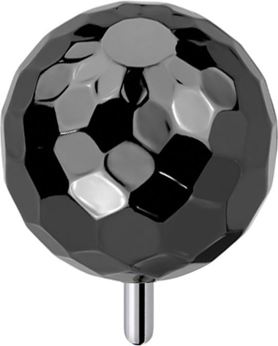 Star Piercing Threadless Discokugel schwarz (ohne Messing, Titan G23)