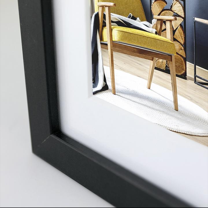 Actual product image ZEP Niki Black 15x20 wood with passe-partout (15 x 20 cm)