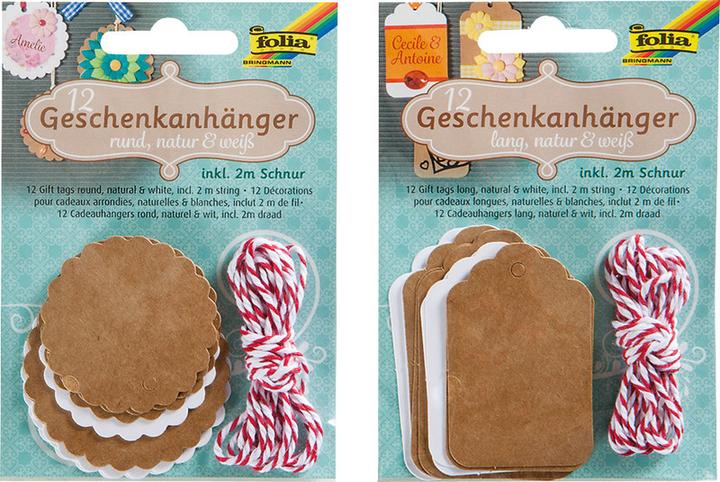 Produktbild Folia Geschenkanhänger (Geschenkverzierung, 12 x)