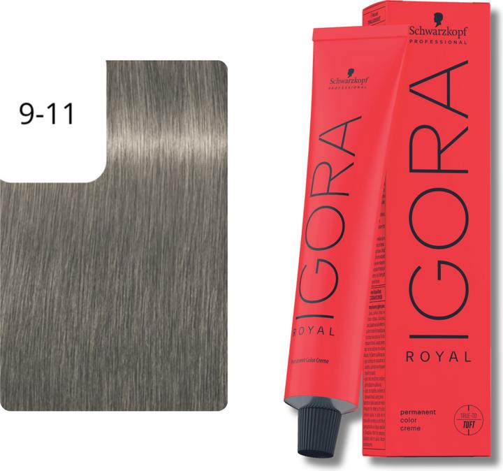 Produktbild Schwarzkopf Professional Schwarzkopf Igoral Royal Cools 9-11 Extra Hellblond Cendré Extra 60ml (9-11 Extra Hellblond Cendré Extra)