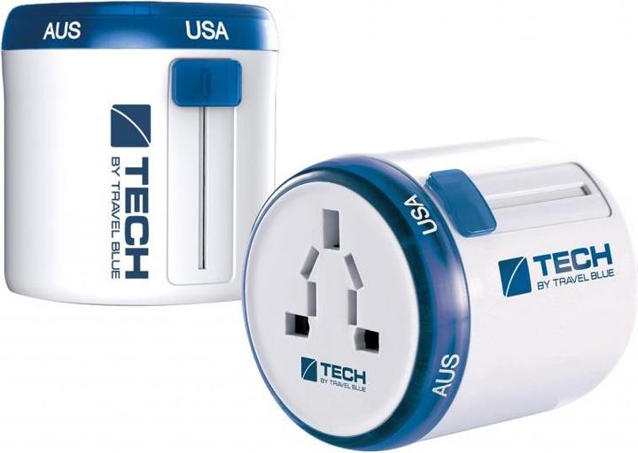 Actual product image Travel Blue Twist Slide Adapter Europe Blue