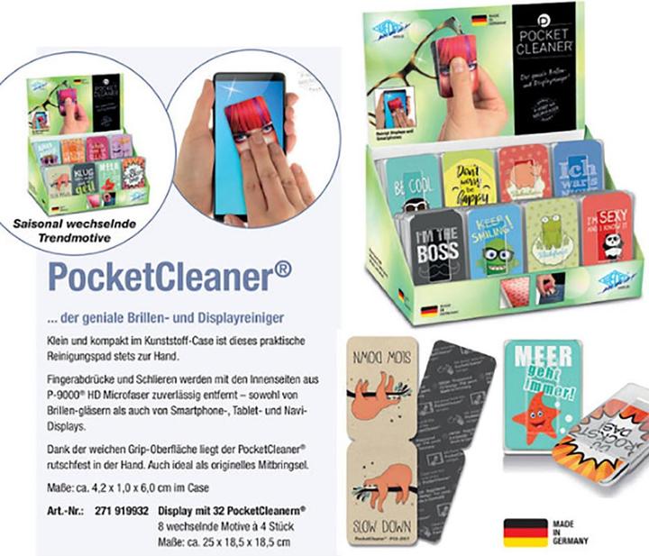 Image du produit Wedo PocketCleaner Chiffon pour lunettes, smartphone ou tablette dans un étui en plastique
