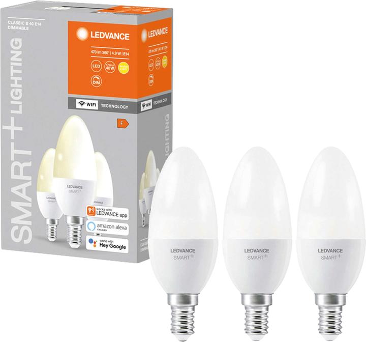 Produktbild Ledvance Smart+ Wifi Candle (E14, 4.90 W, 470 lm, 4 x, F)