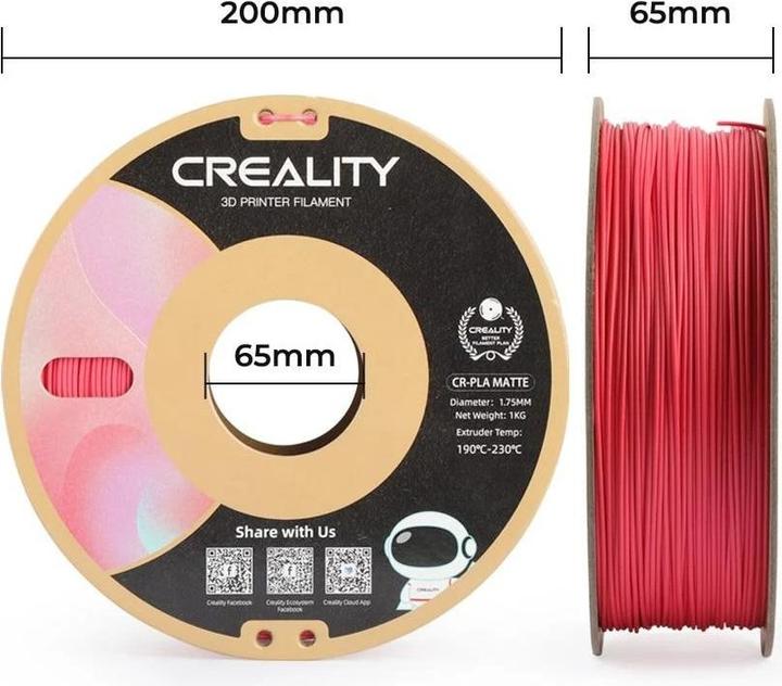 Actual product image Creality Strawberry red (PLA, 1.75 mm, 1000 g, Red)