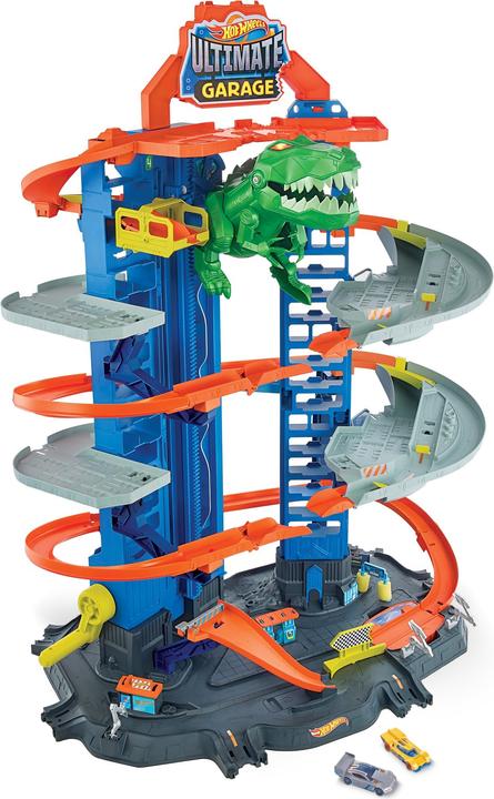 Immagine prodotto Hot Wheels Parcheggio della City Megacity con attacco di T-Rex