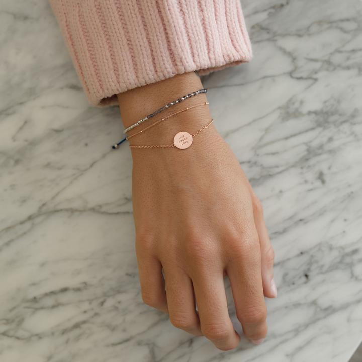 Produktbild Glanzstücke München Damen Live Laugh Love Sterling Silber roségold 17,0 cm Basislänge + 3,0 cm Verlängerung - 11604 (17 cm, Sterling Silber)