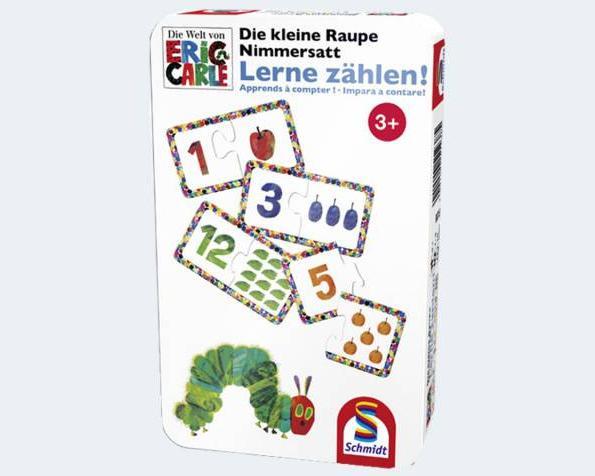Actual product image Schmidt Spiele The little caterpillar never stops learning to count! Metal can (D/F/I) (German)