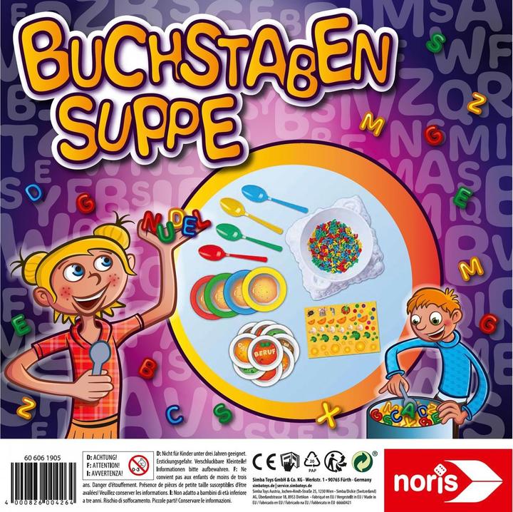 Produktbild Noris NOR61905 - Buchstabensuppe, Kinderspiel, für 2-4 Spieler, ab 7 Jahren (DE-Ausgabe) (Deutsch)