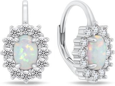 Immagine prodotto Brilio Silver - Charming silver earrings with zircons and opals EA1127W