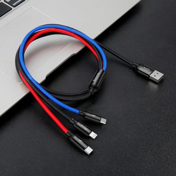 Image du produit Baseus Trois couleurs primaires 3 en 1 (1.20 m, USB 2.0)