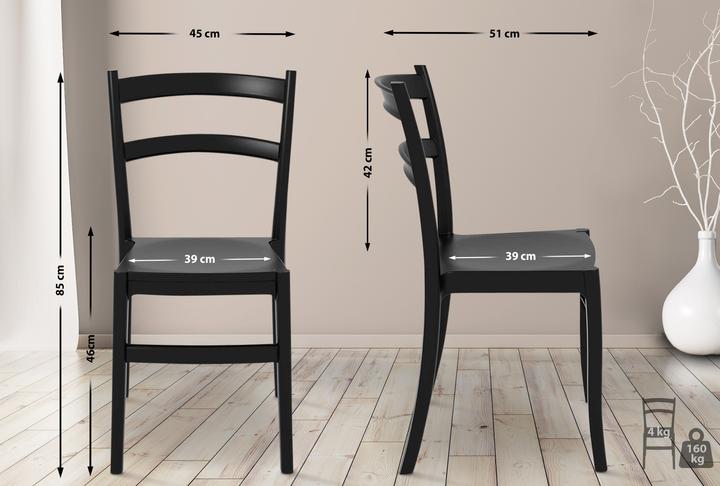 Actual product image CLP Stuhl Tiffany schwarz