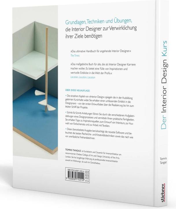 Produktbild Der Interior Design Kurs Grundlagen, Techniken und Übungen zur Innenarchitektur (Deutsch, Tomris Tangaz, 2019)