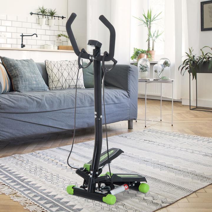 Immagine prodotto Homcom Stepper Stahl, ABS Schwarz+Grün