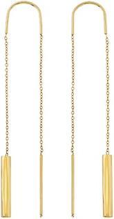 Breil Long Gold-Plated Earrings For Women Flow Tj3579