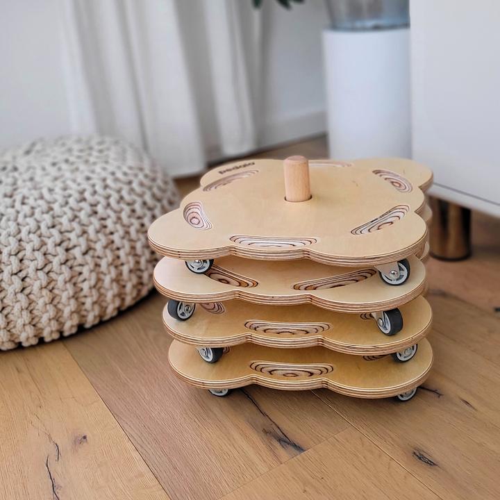 Actual product image Pedalo Rollbrett-Set Stapelbaustein Rollrutscher
