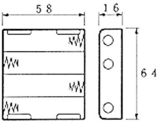 Immagine prodotto Velleman Portabatterie BH341B, 4x AA 1 pezzo