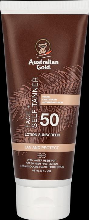 Actual product image Australian Gold Face + Self Tanner (Sun lotion, SPF 50, 88 ml)