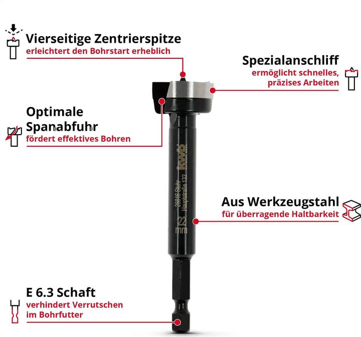 Image du produit kwb Mèche à bois, 706422, 22 mm (22 mm)