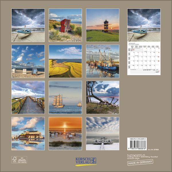 Produktbild Meerblicke - Nord- und Ostsee 2026 (30 x 30 cm, Harter Einband, Französisch, Englisch)