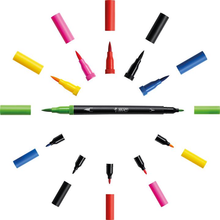 Produktbild Bic Intensity Filzstifte mit Doppelpunkt (Mehrfarbig, 6 x)